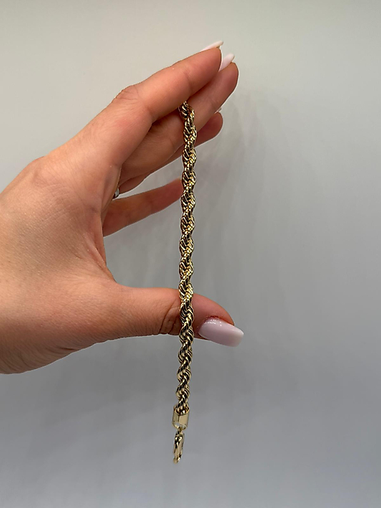 XUPİNG Burgu Zincir VIP Çelik Bileklik – 14K Altın Renk