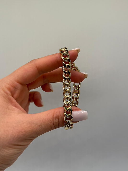 XUPİNG Klasik Cuban Gold VIP Çelik Bileklik