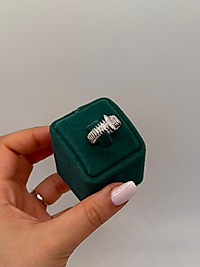 Xuping Zirkon Taşlı Dokulu Yüzük