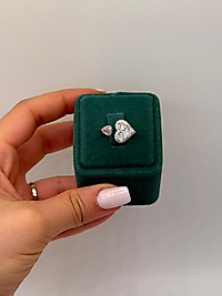 Xuping Asimetrik Kalp & Kare Taşlı Yüzük