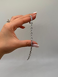 XUPİNG Sonsuzluk Motifli VIP Çelik Bileklik – Zirkon Taşlı | Gümüş Renk