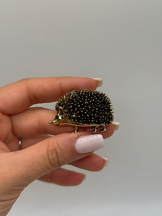 Antik Gold Kirpi Figürlü Broş