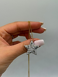 Zirkon Taşlı Yıldız Kolye