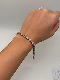 Xuping Silver Tek Taş Görünümlü Zirkon Bileklik