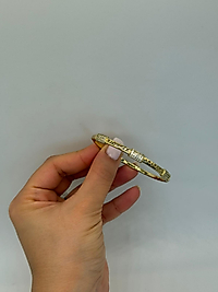 Xuping Taşlı Top Detaylı Altın Renk Kelepçe