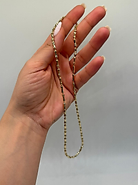 uping VIP Çelik Gold Desenli Zincir Kolye – 14K Altın Renk