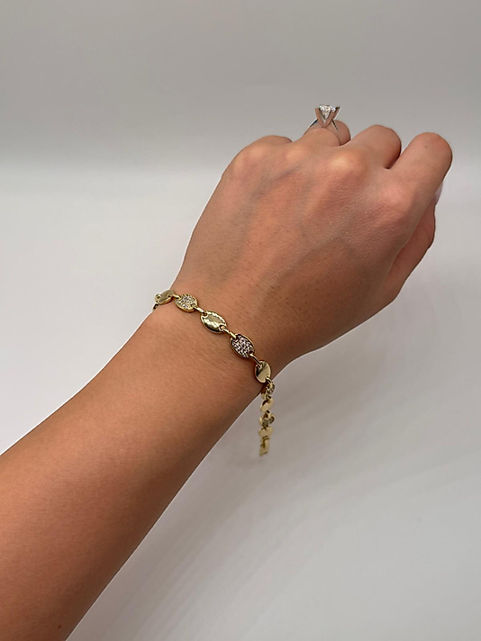 Xuping Gold Oval Taşlı Bileklik