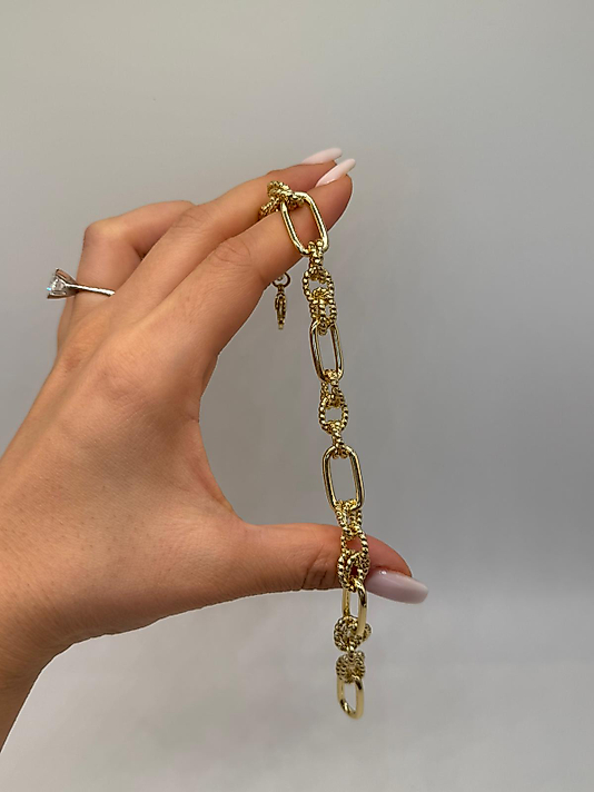 Xuping Modern Büyük Halka Zincir Gold Bileklik