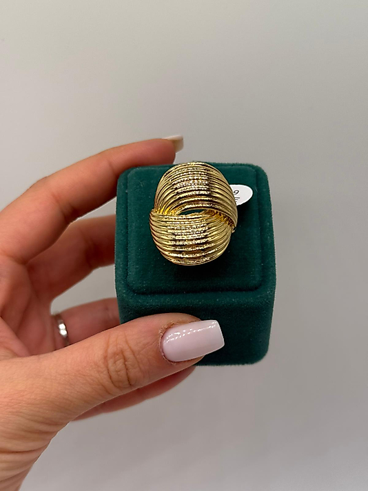 Altın Dalga Xuping Yüzük