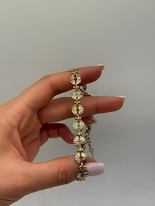 Xuping Papatya Desenli Altın Renk Bileklik