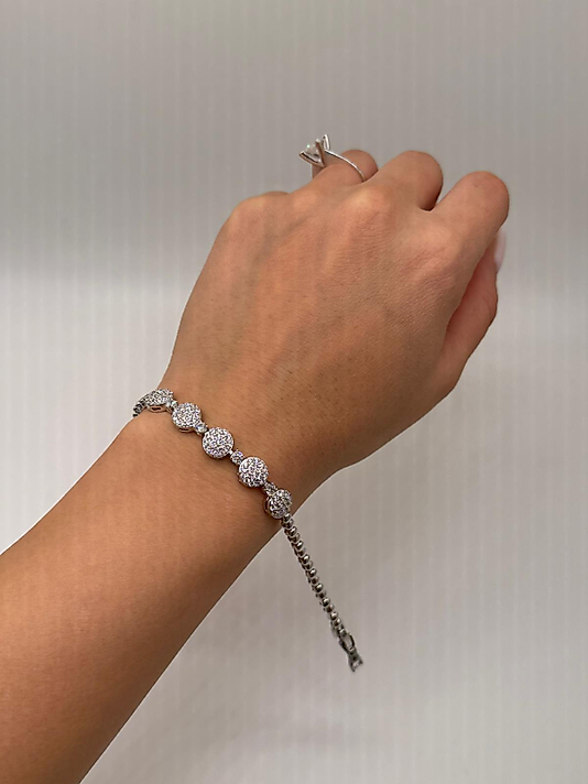 Xuping Silver Yuvarlak Zirkon Taşlı Bileklik