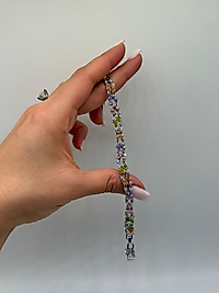 Xuping Gümüş Renk Çok Renkli Taşlı Bileklik