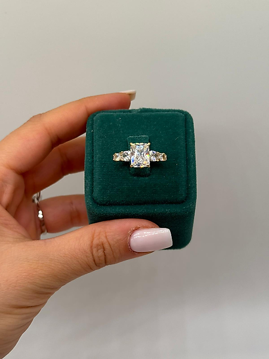 Özel Tasarım Kare Taş Xuping Yüzük