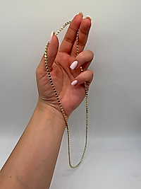 Xuping VIP Çelik Yuvarlak Disk Detaylı Zincir Kolye – 14K Altın Renk