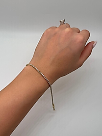 Xuping Gold İnce Zirkon Tenis Bileklik