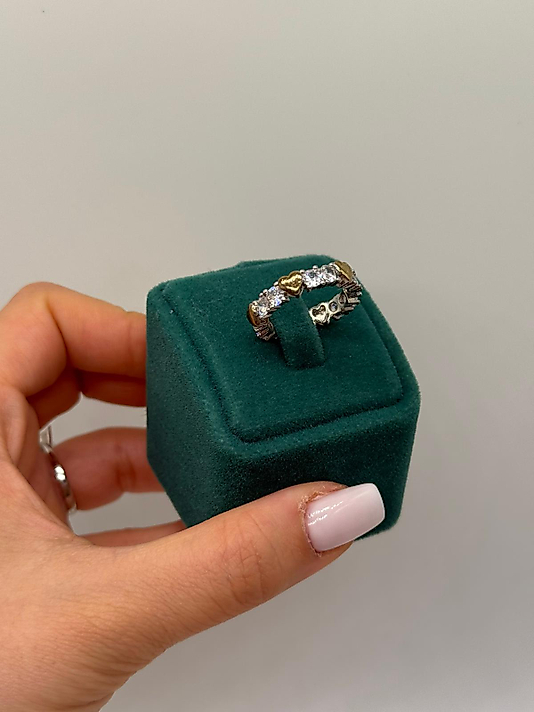 Romantik Kalp Figürlü Taşlı Xuping Yüzük