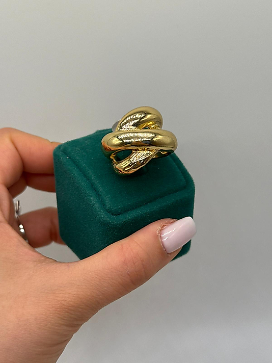 Modern Halka Tasarım Gold Yüzük