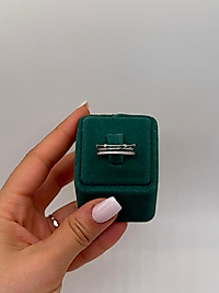 Xuping Üç Sıralı Minimal Taşlı Yüzük