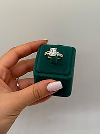 Özel Tasarım Kare Taş Xuping Yüzük