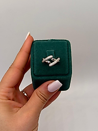 Xuping Çift Halka Taşlı Zarafet Yüzüğü