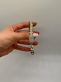 Xuping Gold Altıgen Gurmet Taşlı Kilitli Bileklik