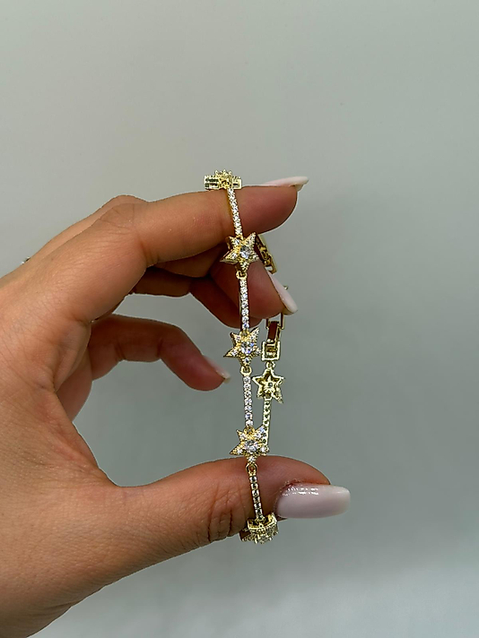 Xuping Yıldız Detaylı Taşlı Bileklik