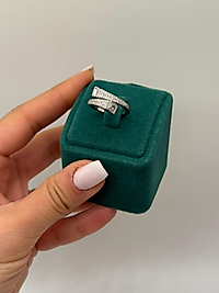 Xuping Geometrik Taşlı Yüzük