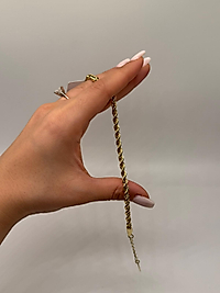 Xuping Gold İnce Burgu Zincir Bileklik