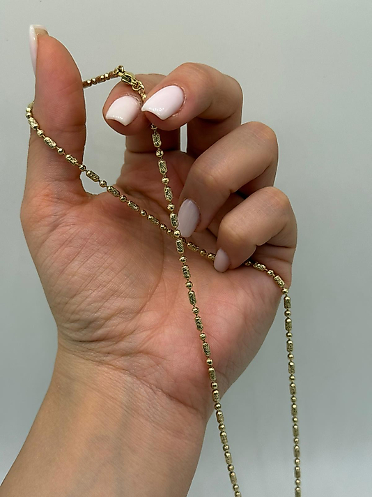 Xuping VIP Çelik Mini Desenli Zincir Kolye – 14K Altın Renk