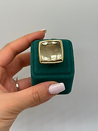 Modern Kare Gold Yüzük