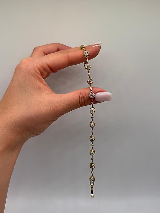 Xuping Altın Kaplama Zirkon Renkli Bileklik 14k