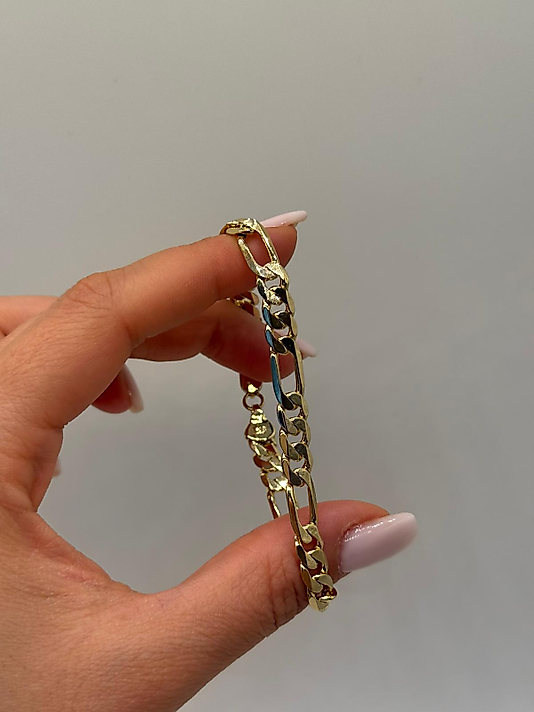 Figaro Zincir Xuping VIP Çelik 14K Altın Renk Kadın Bileklik