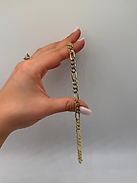 Figaro Zincir Xuping VIP Çelik 14K Altın Renk Kadın Bileklik