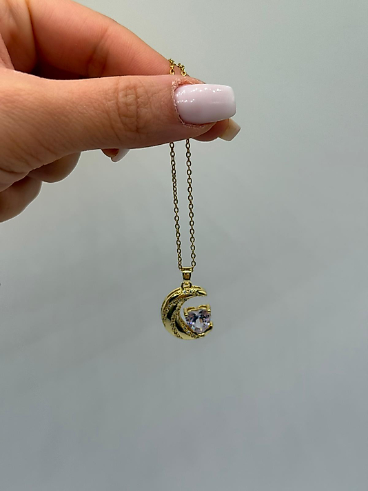 Ay Taşlı Kolye