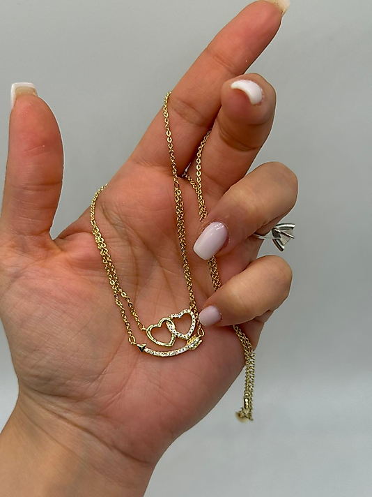 Kalp ve Ok Figürlü Kolye