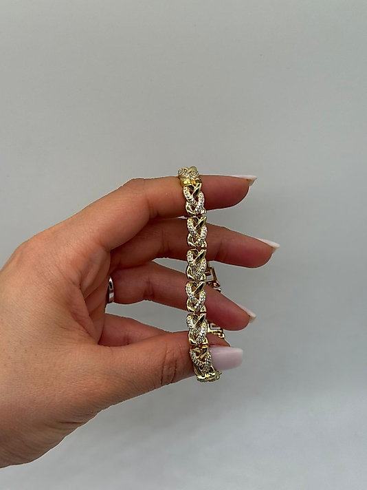 Xuping Lüks Zincir Tasarımlı Taşlı Bileklik