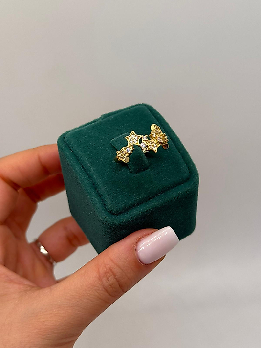 Altın Renk Yıldız Figürlü Yüzük