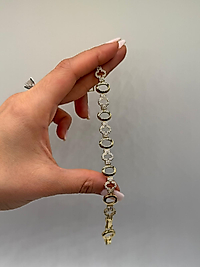 Zirkon Taşlı Xuping VIP Çelik 14K Altın Renk Kadın Bileklik