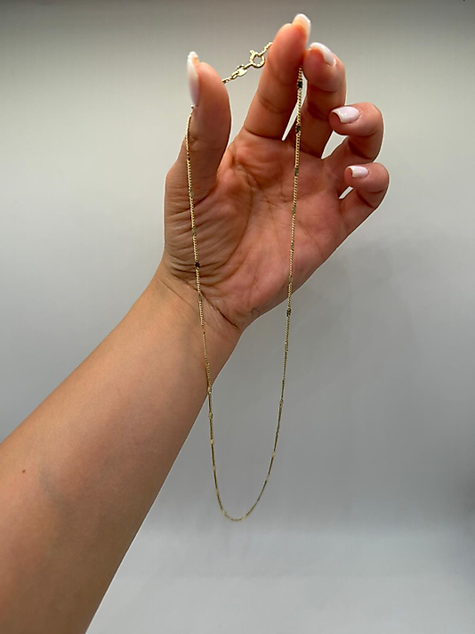 Xuping VIP Çelik Minimal Boncuk Detaylı 14K Altın Renk Kolye