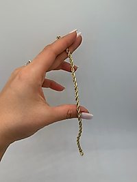 Xuping İnce Burgu Zincir Gold Bileklik