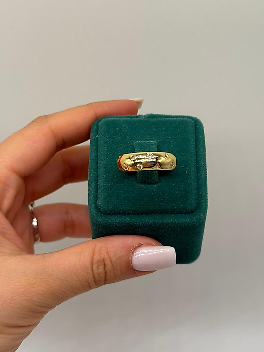 Gold Chain Taşlı Xuping Yüzük