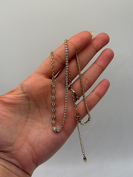 Xuping VIP Çelik Zirkon Detaylı Kolye – 14K Altın Renk