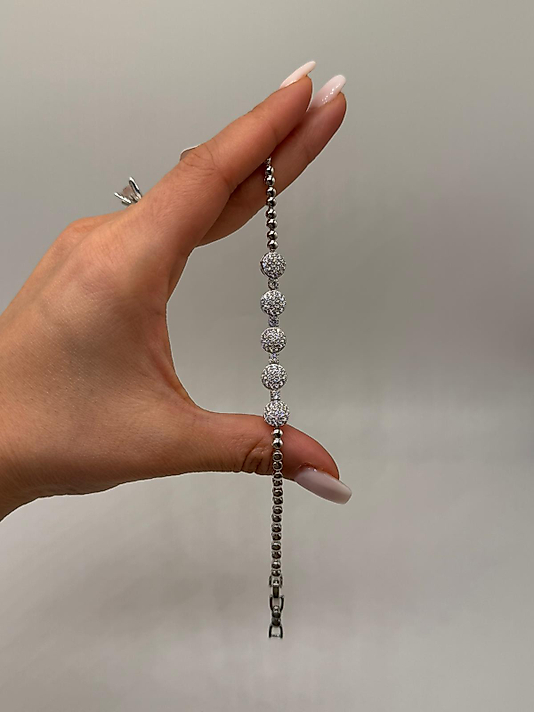 Xuping Silver Yuvarlak Zirkon Taşlı Bileklik