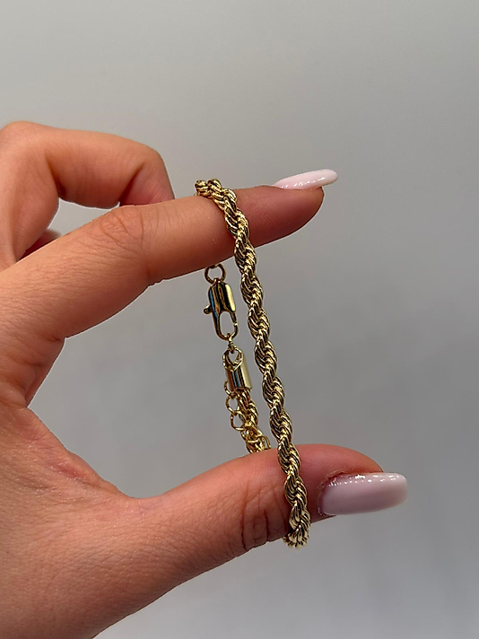 Burgu Zincir Xuping VIP Çelik 14K Altın Renk Kadın Bileklik