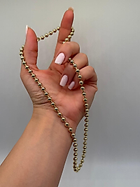 Xuping Gold Renk Boncuk Zincir Kolye