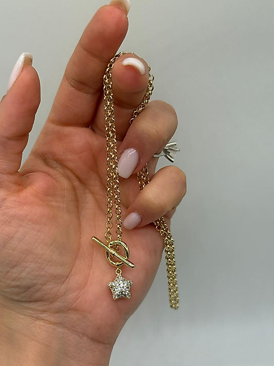 Altın Yıldız Detaylı Xuping Kolye