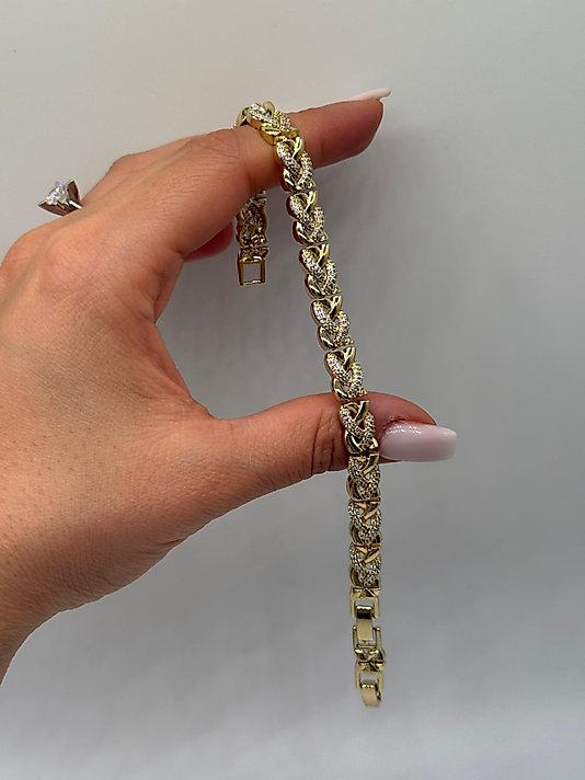 Xuping Lüks Zincir Tasarımlı Taşlı Bileklik