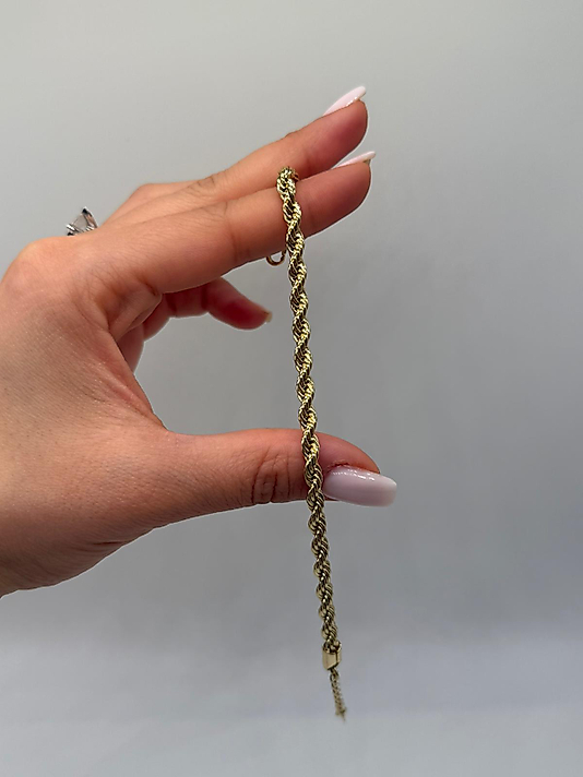 Burgu Zincir Xuping VIP Çelik 14K Altın Renk Kadın Bileklik