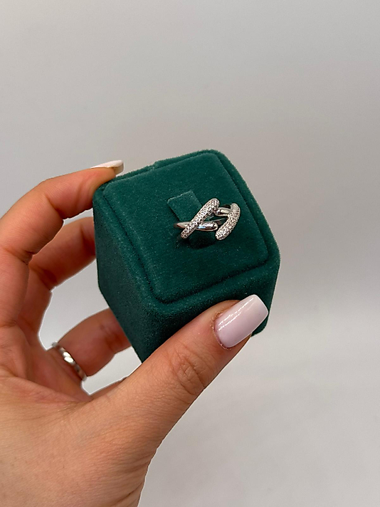 Xuping Çift Halka Taşlı Zarafet Yüzüğü