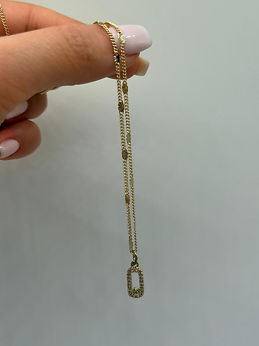 Xuping Modern Dikdörtgen Figürlü Kolye